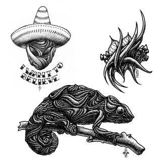 Galeria artysty: Kamil Kowalski (Style With Easy), Uczę się tatuować. Preferowane style:...