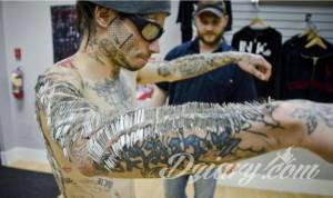Tatuaże Piercing+ tatuaże Albo rekordziści :D
