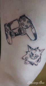 Tatuaże Pierwszy raz Do pokemona właśnie wyleciał pad