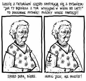 Tatuaże  na szczescie nikt ! :)...