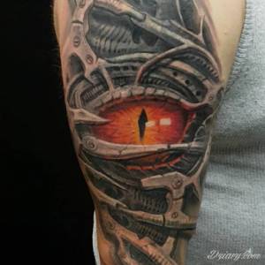 Tu bym kolor oka na...