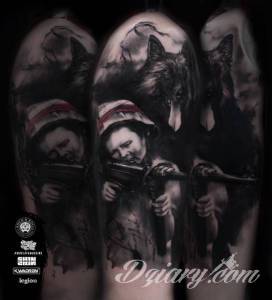 Początek Patriotycznego rękawka:) kontynuacja juz...