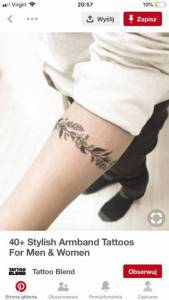 Tatuaz wykonany dookoła np ręki 