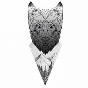 Tatuaże Geometric wolf / Wilk geometryczny... projekt