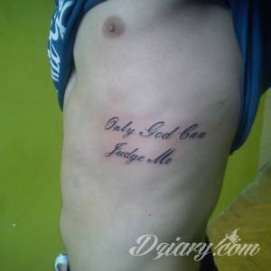 by Młynek
https://www.facebook.com/biestattoo?fref=ts Only God Can Judge Me