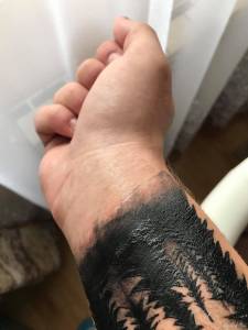 Czesc mam pytanie wczoraj ta... Gojenie tatuażu przedramie