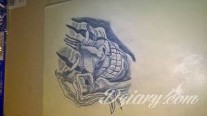 Moj pierwszy wykonany tatuaz na... pierwszy wykonany tatuaz