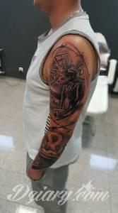 Kontynuacja tatuażu od wewnątrz ręki