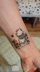 Cześć,Od jakiegoś czasu ćwiczę sobie... porada i fotki z 1 dziarami na mężu :)