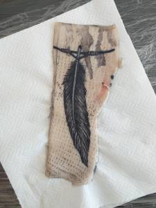 Cześć,Od jakiegoś czasu ćwiczę sobie... porada i fotki z 1 dziarami na mężu :)