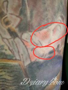 Pomarszczony tatuaż