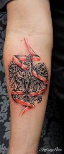 Mój pierwszy tatuaż :)  tatuaż patriotyczny