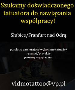 Szukamy doświadczonego tatuatora