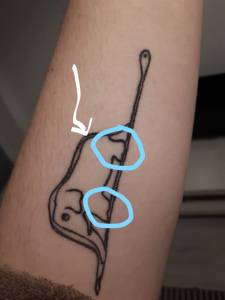 źle zagojony tatuaż?