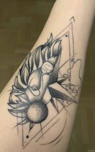 Tatuaż po 5 dniach od wykonania