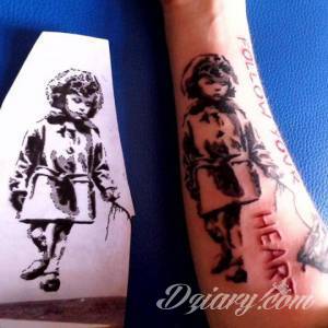 To jeden z moich tatuaży.... Mój pierwszy tatuaż - mural Banksy'ego