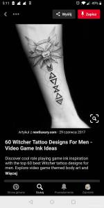 Wycena tatuażu na przedramię - wiedźmin, medalion 