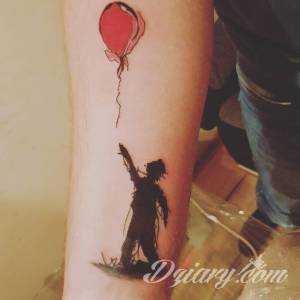 Witam, prosiłbym o wycenę tatuażu:... Wycena tatuażu - banksy balon