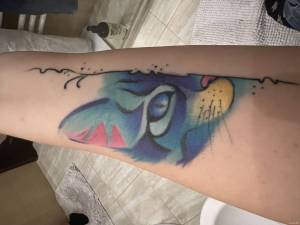 Zgrubienie na tatuażu 