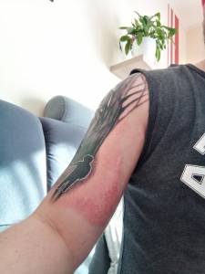 Dzień po wykonaniu tatuażu 