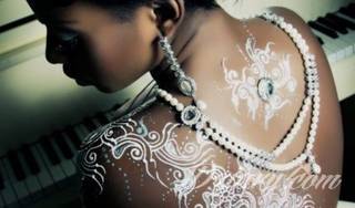 Białe tatuaże wyglądające np. na dłoni niczym delikatna, koronkowa rękawiczka. Świetne wzory dla kobiet dbających o nieprzeciętny image. Białe tatuaże o różnorodnym poziomie detali pozwalają na ozdobienie skóry w sposób subtelny i ujęty w formie symbolu.