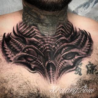 Tatuaże biomechaniczne tworzące swoisty przekrój człowieka. Rozbudzają wyobraźnię pokazując, że pod skórą kryją się nie tylko narządy, ale części mechaniczne. Tatuaże w takiej formie nawiązują trójwymiarem do wizji humanoida - ludzkiego robota. 