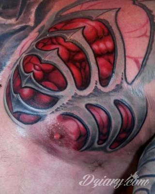 Tatuaże biomechaniczne tworzące swoisty przekrój człowieka. Rozbudzają wyobraźnię pokazując, że pod skórą kryją się nie tylko narządy, ale części mechaniczne. Tatuaże w takiej formie nawiązują trójwymiarem do wizji humanoida - ludzkiego robota. 