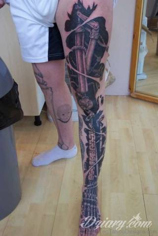 Tatuaże biomechaniczne tworzące swoisty przekrój człowieka. Rozbudzają wyobraźnię pokazując, że pod skórą kryją się nie tylko narządy, ale części mechaniczne. Tatuaże w takiej formie nawiązują trójwymiarem do wizji humanoida - ludzkiego robota. 