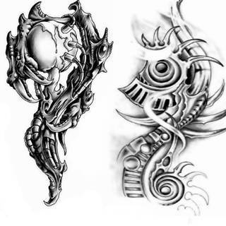 Tatuaże biomechaniczne tworzące swoisty przekrój człowieka. Rozbudzają wyobraźnię pokazując, że pod skórą kryją się nie tylko narządy, ale części mechaniczne. Tatuaże w takiej formie nawiązują trójwymiarem do wizji humanoida - ludzkiego robota. 