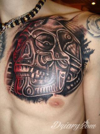 Tatuaże biomechaniczne tworzące swoisty przekrój człowieka. Rozbudzają wyobraźnię pokazując, że pod skórą kryją się nie tylko narządy, ale części mechaniczne. Tatuaże w takiej formie nawiązują trójwymiarem do wizji humanoida - ludzkiego robota. 