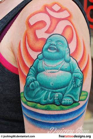 Tatuaże z wizerunkiem Buddy - połączenie pogłębionej symboliki i atrakcyjnej kolorystyki. Wzory o wszechstronnym zastosowaniu: zarówno niewielkie formaty na kończyny jak i wzory dostosowane do większych fragmentów ciała.