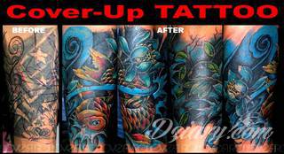 Tatuaże zakrywające; zasłaniające niedoskonałości skóry - znamiona, blizny czy wcześniejsze grafiki. Cover-up to mini-dzieła sztuki, które doskonale dopasowują się do konkretnych warunków na ciele tworząc zwartą, ciekawą całość.