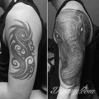 Tatuaże zakrywające; zasłaniające niedoskonałości skóry - znamiona, blizny czy wcześniejsze grafiki. Cover-up to mini-dzieła sztuki, które doskonale dopasowują się do konkretnych warunków na ciele tworząc zwartą, ciekawą całość.