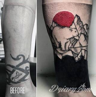 Tatuaże zakrywające; zasłaniające niedoskonałości skóry - znamiona, blizny czy wcześniejsze grafiki. Cover-up to mini-dzieła sztuki, które doskonale dopasowują się do konkretnych warunków na ciele tworząc zwartą, ciekawą całość.