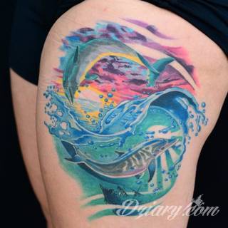 Tatuaże delfin