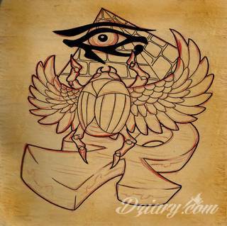 Tatuaże egipskie nawiązują do faraonów, piramid, wizerunku Sfinksa i starożytnych masek oraz symboli. Przekazują ukrytą we wzorze wiadomość tylko dla wtajemniczonych tworząc prawdziwy egipski sekret na skórze. 