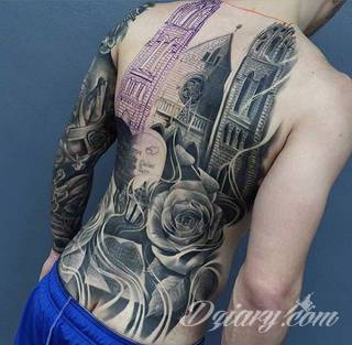 Tatuaże na całym ciele; format full body pozwala na pełną swobodę kreacji rysunku na ciele. Różnorodność grafik i mnogość kolorów czynią z ciała paletę malarską, która pełna jest wzorów i grafiki.