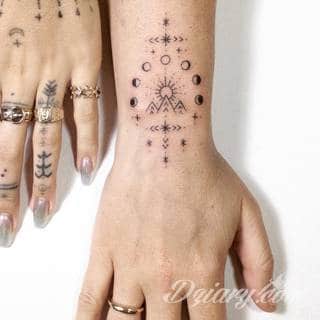 Tatuaże powracające do podstaw; handpoke to sztuka tworzenia zdobień nie maszynowo, a ręcznie. Tatuaże są lekkie, zazwyczaj niewielkie, ale zawsze nadzwyczaj oryginalne będąc swoistym nawiązaniem do korzeni skórnej grafiki. 