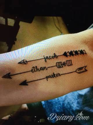 Tatuaże z imionami uważane są za jedną z najbardziej osobistych form ozdoby ciała. Imiona - opisywane kursywą czy specyficzną czcionką - przepięknie wyglądają w zestawach. Tworzone w ten sposób opisane imiona dzieci na skórze to wyjątkowa pamiątka na całe życie. 