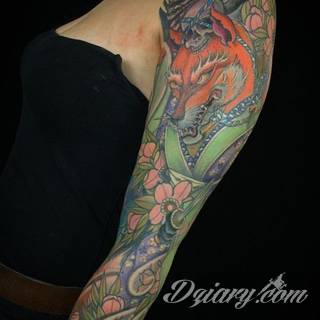 Tatuaże inspirowane Japonią oddają klimat kraju kwitnącej wiśni. Niepokoją kolorami, relaksują tonacją, pobudzają agresją płynącą wprost z niebezpiecznych oczu japońskich tygrysów. 