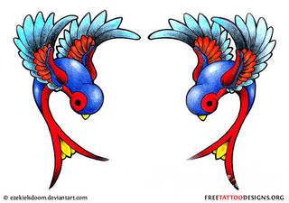 Ptak na skórze uosabia wolność i swobodę; tatuaże odwzorowujące jaskółki zachwycają lekkością i niebanalną kolorystyką. To grafiki zarówno o dużej dozie realizmu jak i będące motywami opartymi na fantazji twórców. 