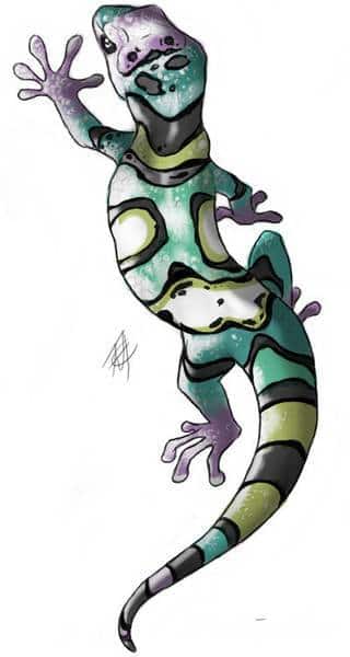 Tatuaże zwierzęce o motywie, który zachwyca od lat. Jaszczurki - groźne, niczym z filmów science fiction jak i te symboliczne - efektownie zdobią skóry mężczyzn i kobiet. Świetnie sprawdzają się m.in. na łopatkach. 