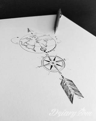 Grafika na skórze niczym mapa kierująca w konkretnym kierunku? Tatuaże, w których przewodnim motywem jest kompas pozwalają na wyjątkową wszechstronność zastosowania na ciele - od dłoni po np. ramiona. 