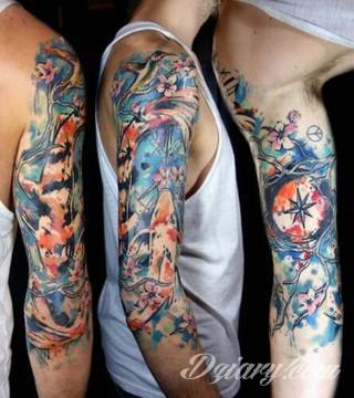 Grafika na skórze niczym mapa kierująca w konkretnym kierunku? Tatuaże, w których przewodnim motywem jest kompas pozwalają na wyjątkową wszechstronność zastosowania na ciele - od dłoni po np. ramiona. 