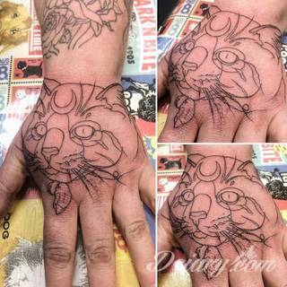 Kocie tatuaże to nie tylko duże projekty sympatycznych milusińskich. Tatuaże z kotami to również małe projekty, które dyskretnie ozdabiają miejsca częściowo zakryte - fragmenty uszy czy obręcz barkową.