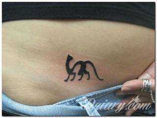 Kocie tatuaże to nie tylko duże projekty sympatycznych milusińskich. Tatuaże z kotami to również małe projekty, które dyskretnie ozdabiają miejsca częściowo zakryte - fragmenty uszy czy obręcz barkową.