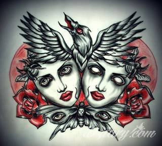 Tajemnicze i oparte głównie na motywie czerni - przeplatanej gdzieniegdzie z kontrą bieli - tatuaże kruków. Ciekawa forma dla osób stawiających na niebanalne formy zdobienia ciała. Kruk na tatuażach często stanowi też część większej przestrzeni. 