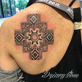 Tatuaże podkreślające nie tylko przywiązanie do religii. Krzyże o różnej formie - od cienkich po potężne; stylizowane na drewno jak i krzyże o metalicznej postaci czasami podkreślone dodatkowym łańcuchem. 