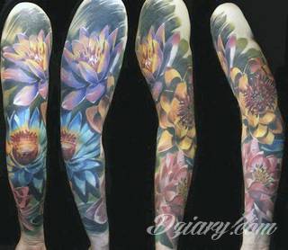 Cisza, spokój, harmonia - to przekaz płynący bezpośrednio z tatuaży eksponujących kwiat lotosu. Szczególnie intrygujące są ich duże warianty zajmujące np. większość kobiecych pleców. 