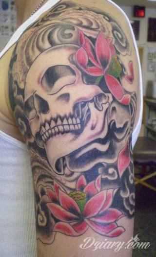 Cisza, spokój, harmonia - to przekaz płynący bezpośrednio z tatuaży eksponujących kwiat lotosu. Szczególnie intrygujące są ich duże warianty zajmujące np. większość kobiecych pleców. 